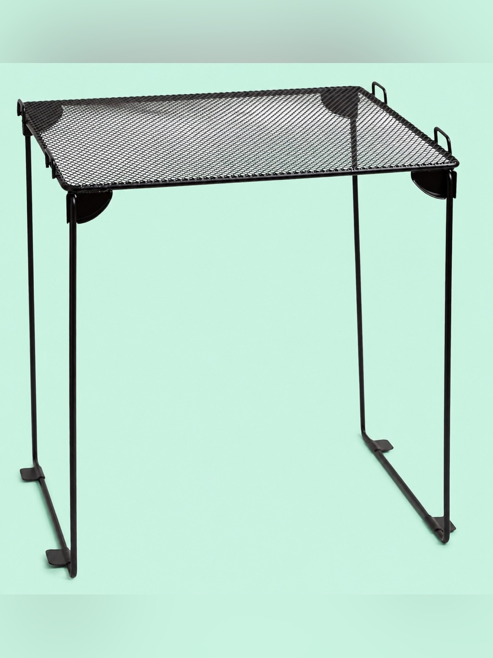 KIDS Mesh Dark Gray Powder-Coated Metal Folding Locker Shelf Stand
